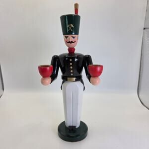 Erzgebirge German Candle Holder Soldier Volkskunst Seiffen Schalling
